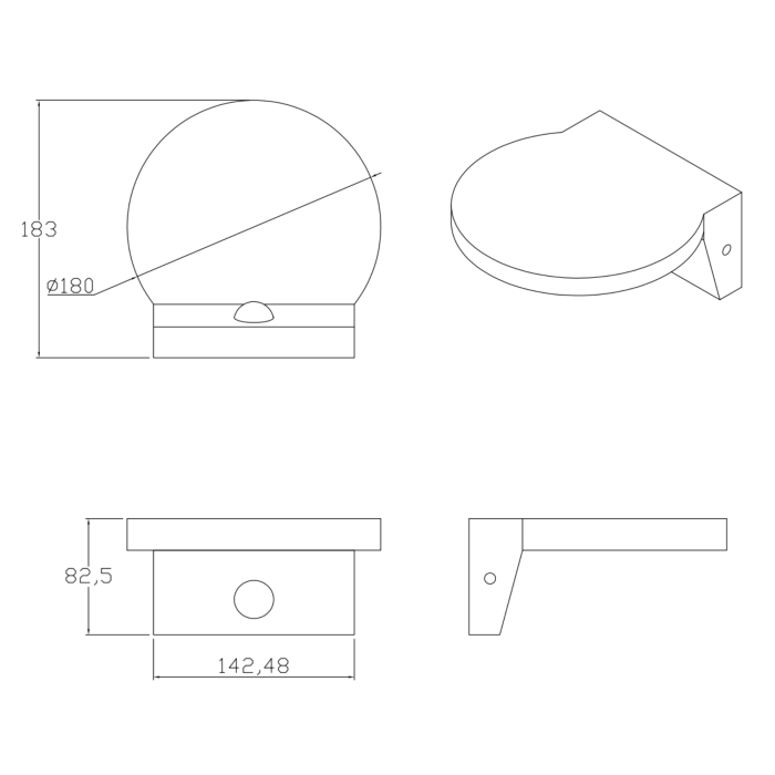 Уличный светильник Goldlux Tesa Led 1x10W 4000K 1100Lm IP54 BK