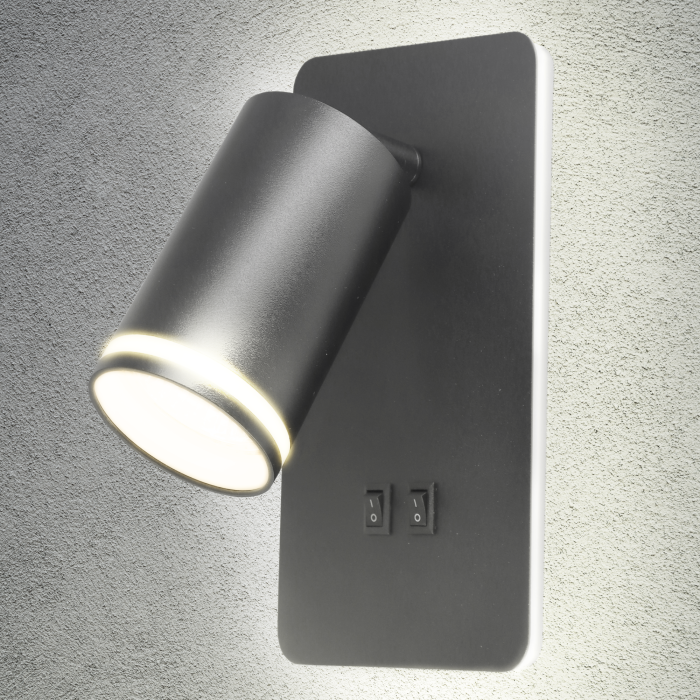 Бра Goldlux Paris GU10+Led 10W+6W IP20 BK