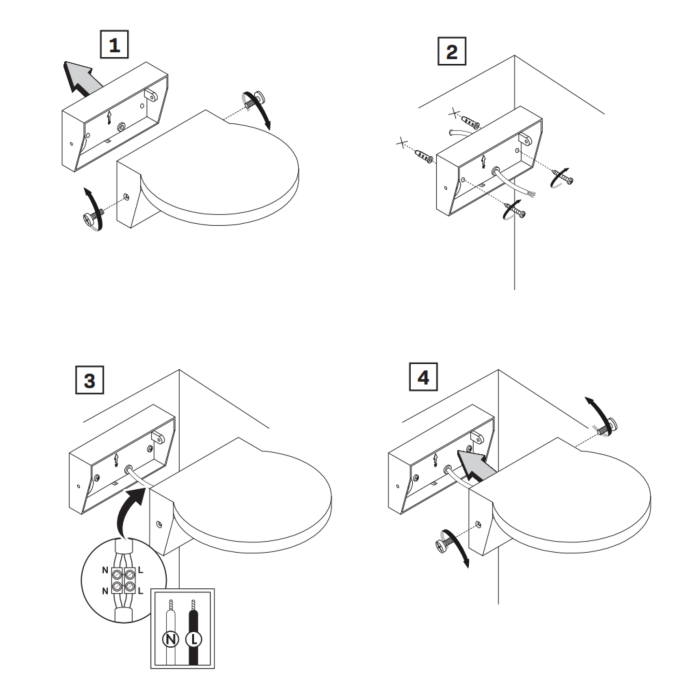 Уличный светильник Goldlux Tesa Led 1x10W 4000K 1100Lm IP54 BK