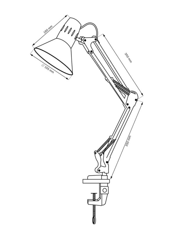 Настільна лампа Goldlux E27 10W IP20 чорний