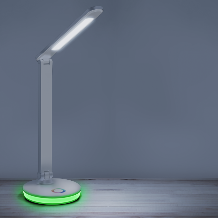 Настільна лампа Goldlux Neptun Led 1x7W 4000K+RGB 450Lm IP20 WH