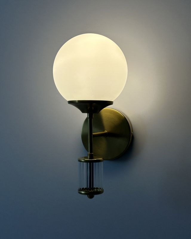 Бра, настінний світильник Edlin PL321163W-1 Amiria E27 1x12W IP20 латунний