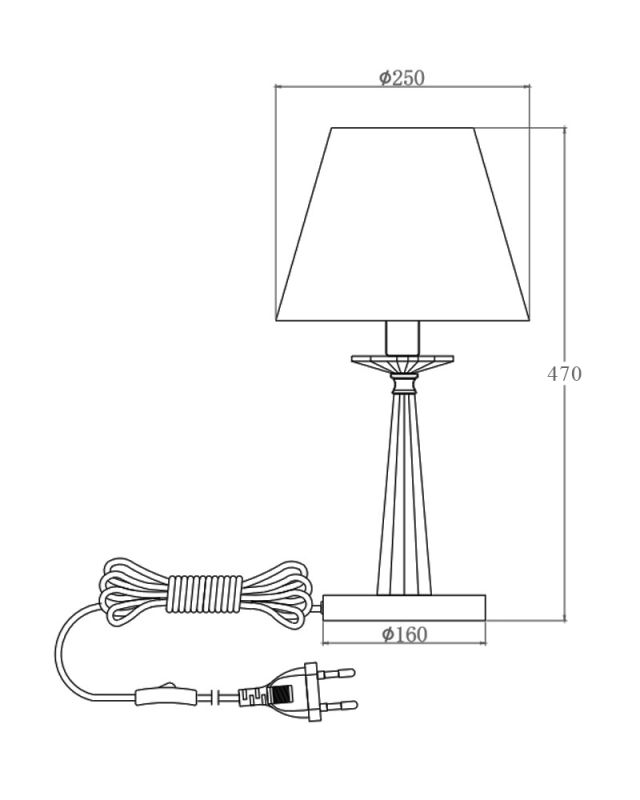 Настільна лампа Edlin PL321167T-1 Moren E14 1x12W IP20 латунна