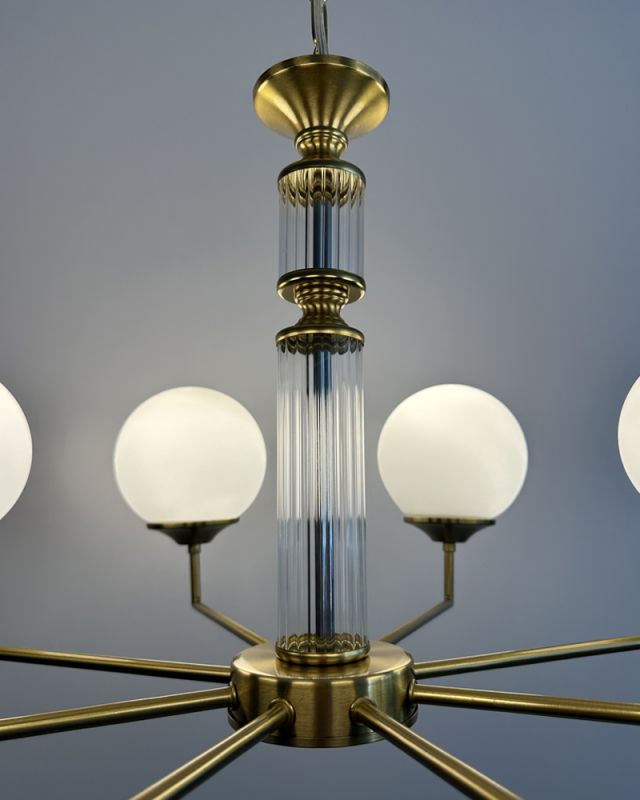 Люстра Edlin PL321163-8 Amiria E27 8x12W IP20 латунный