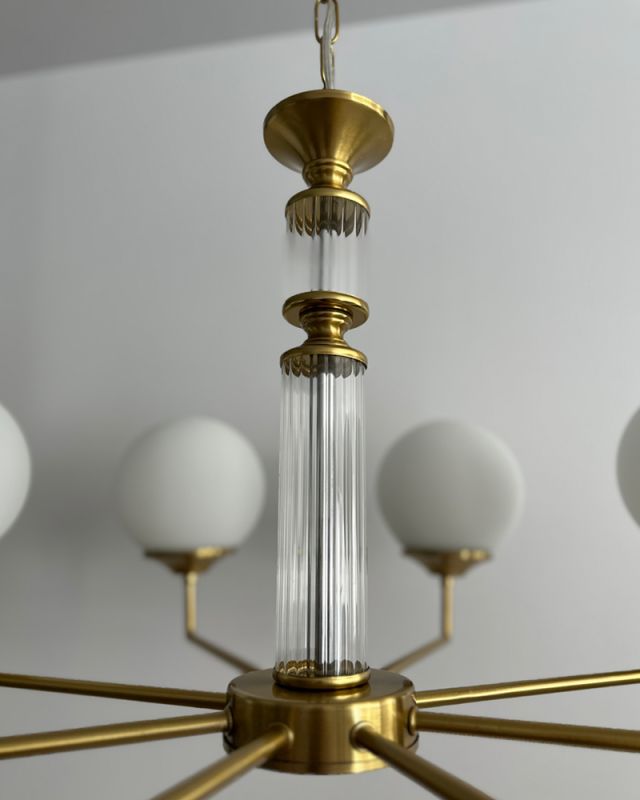 Люстра Edlin PL321163-8 Amiria E27 8x12W IP20 латунный