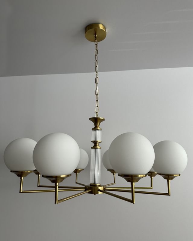 Люстра Edlin PL321163-8 Amiria E27 8x12W IP20 латунный