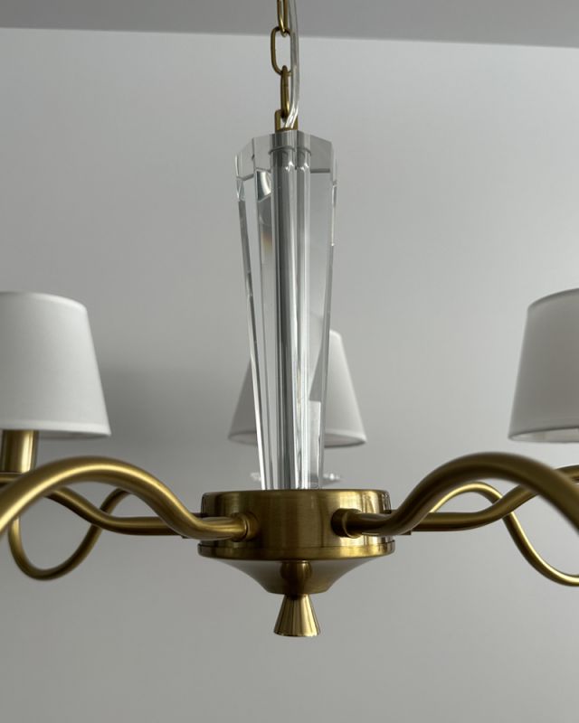 Люстра Edlin PL321167-7 Moren E14 7x12W IP20 латунний