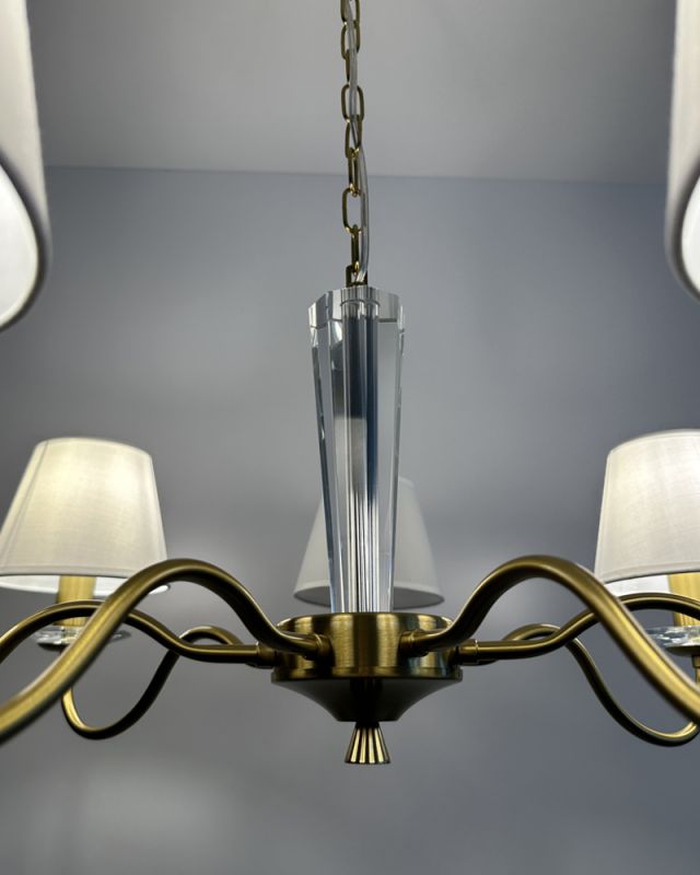 Люстра Edlin PL321167-7 Moren E14 7x12W IP20 латунний