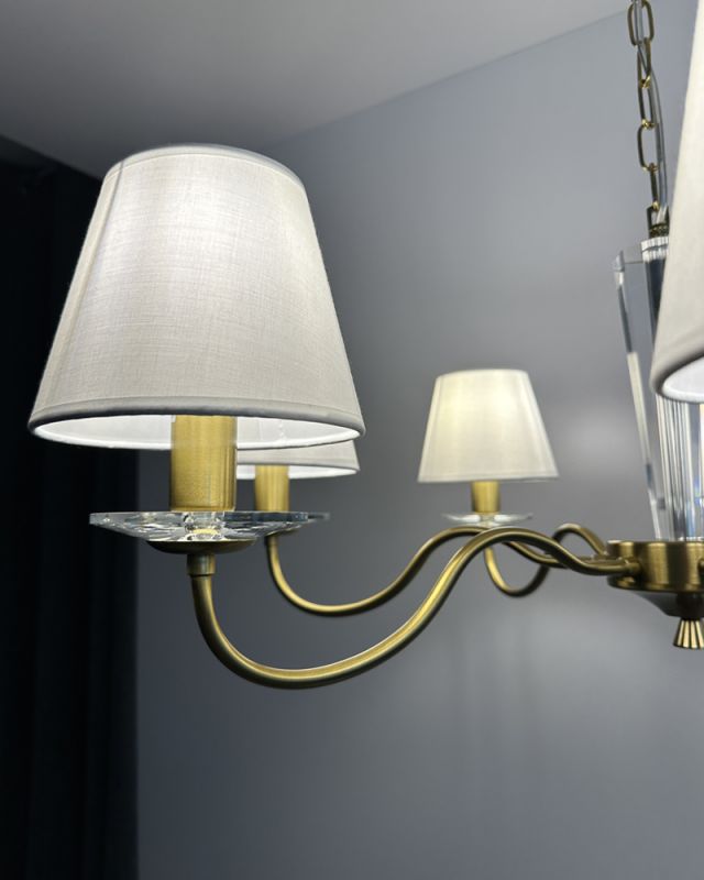 Люстра Edlin PL321167-7 Moren E14 7x12W IP20 латунний