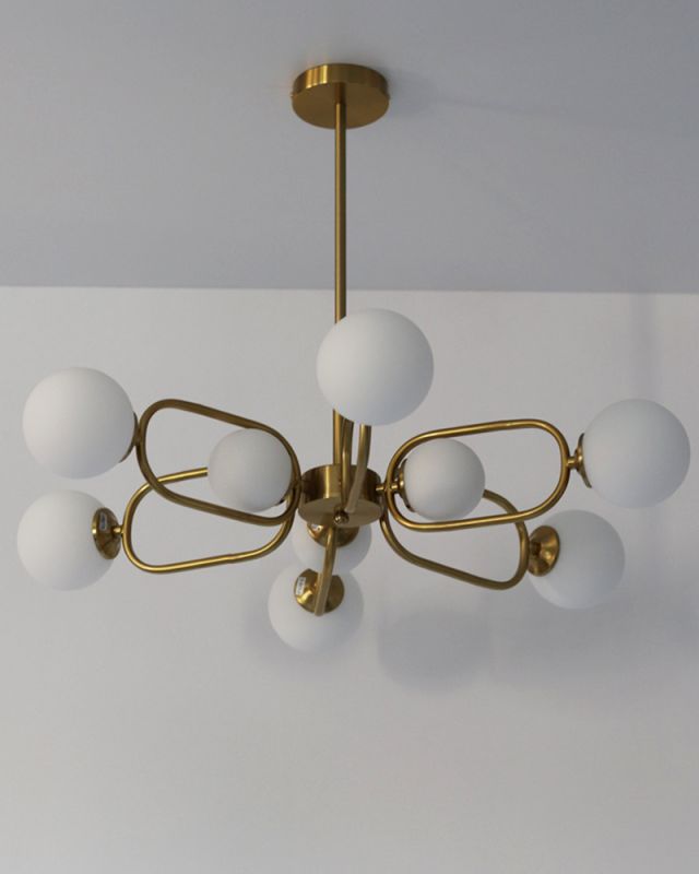 Люстра Edlin PL321159-9 Sonte G9 9x10W IP20 латунний