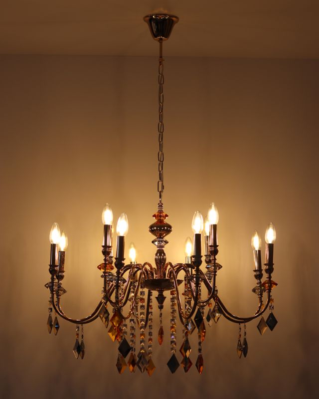 Люстра Edlin PL2416-12 Vanessa E14 12x12W IP20 золотий