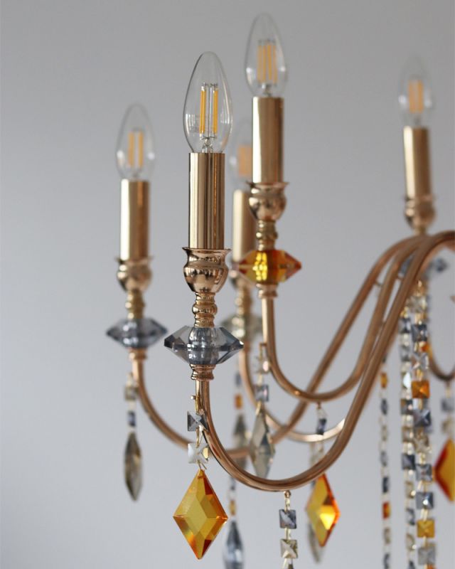 Люстра Edlin PL2416-12 Vanessa E14 12x12W IP20 золотий