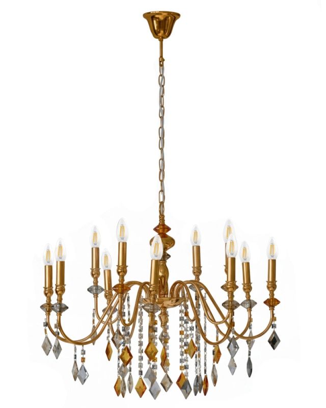 Люстра Edlin PL2416-12 Vanessa E14 12x12W IP20 золотий