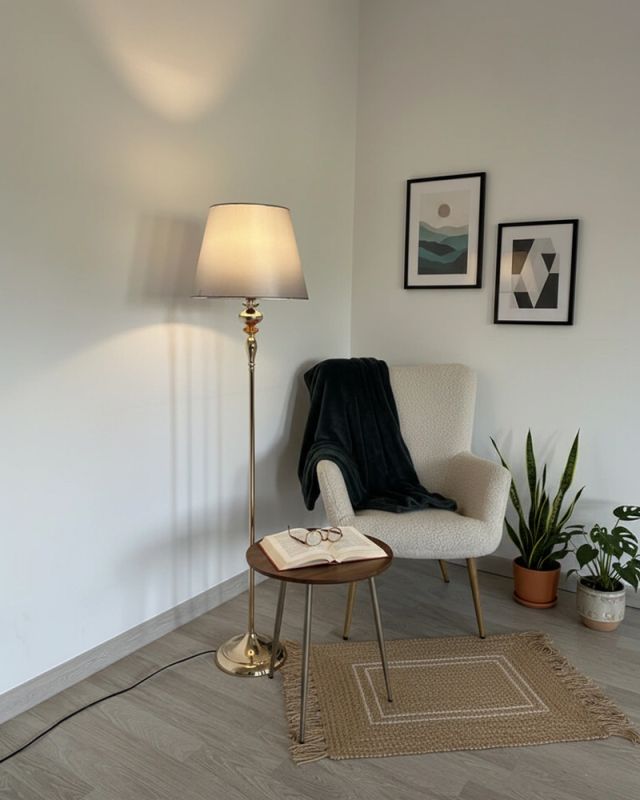 Торшер Edlin PL2416-1F Vanessa E27 1x12W IP20 золотой