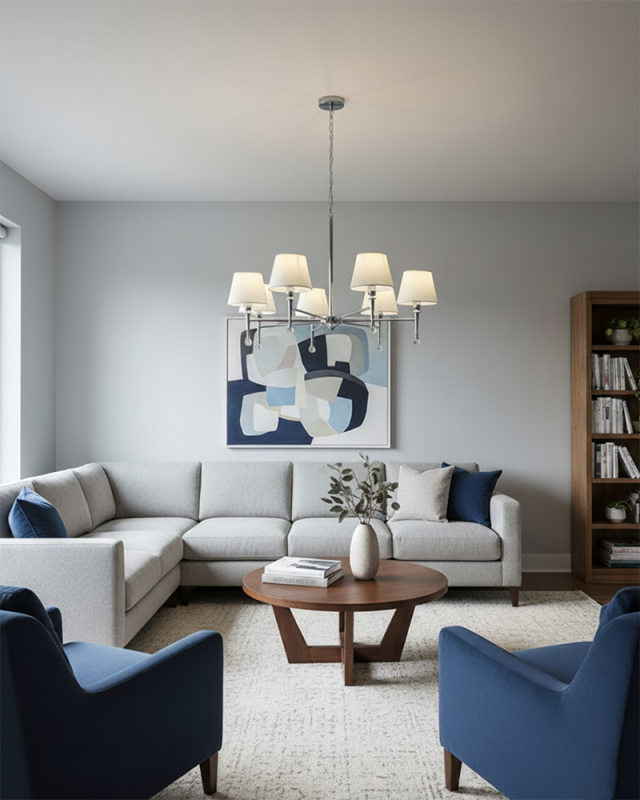 Люстра Edlin PL321168-7 Natano E14 7x12W IP20 хром