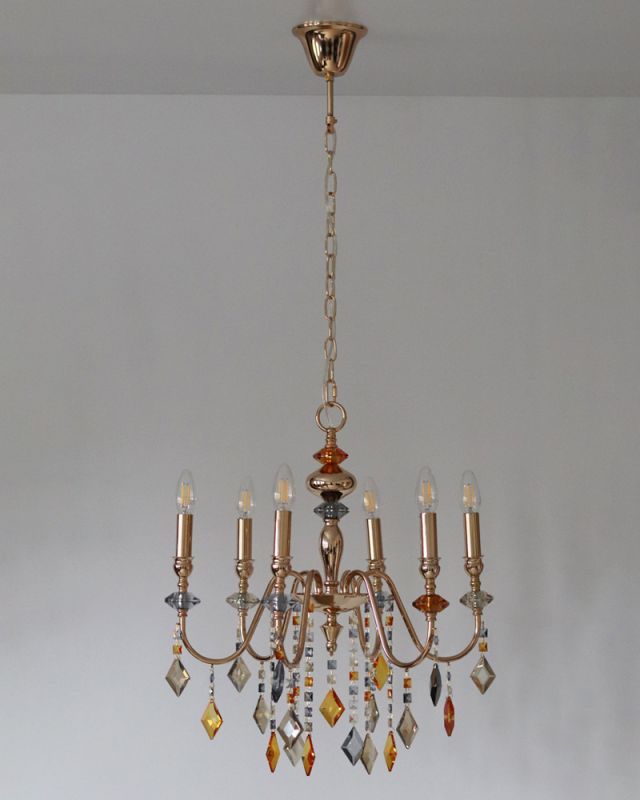 Люстра Edlin PL2416-6 Vanessa E14 6x12W IP20 золотий