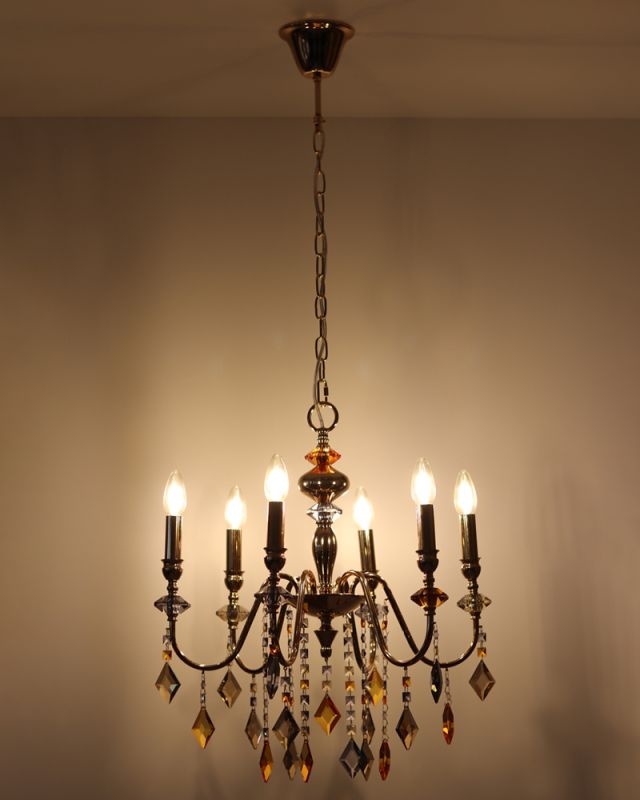 Люстра Edlin PL2416-6 Vanessa E14 6x12W IP20 золотий