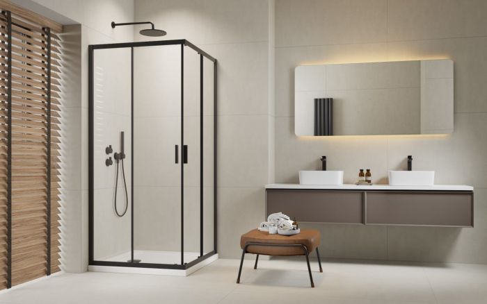 Душова кабіна Radaway Alienta Black C 90х90х190 прозоре скло