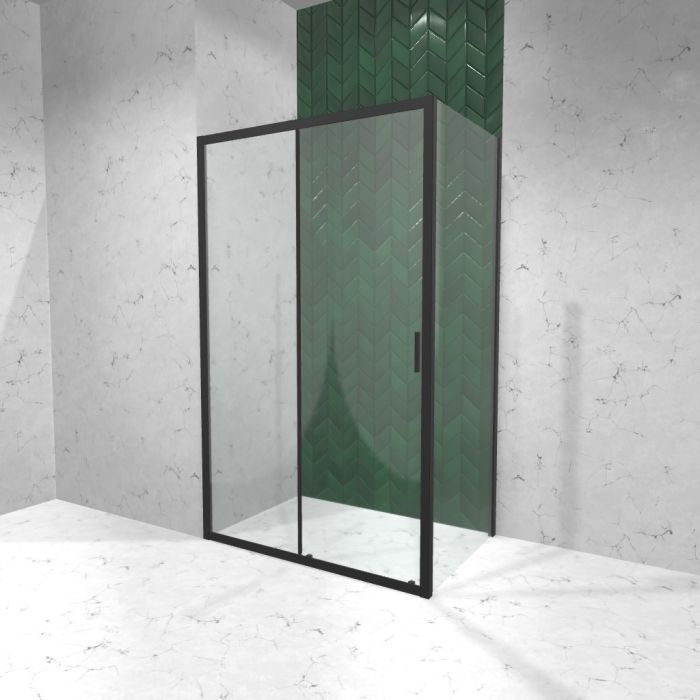 Душова кабіна RADAWAY 120x80 ALIENTA BLACK DWJ+S з піддоном DOROS D Compact