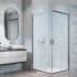 Душевая кабина Radaway Alienta Chrome D 80x100x190 прозрачное стекло + поддон Lupo + сифон R500