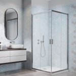 Душевая кабина Radaway Alienta Chrome D 80x90x190 прозрачное стекло + поддон Doros + сифон 690P