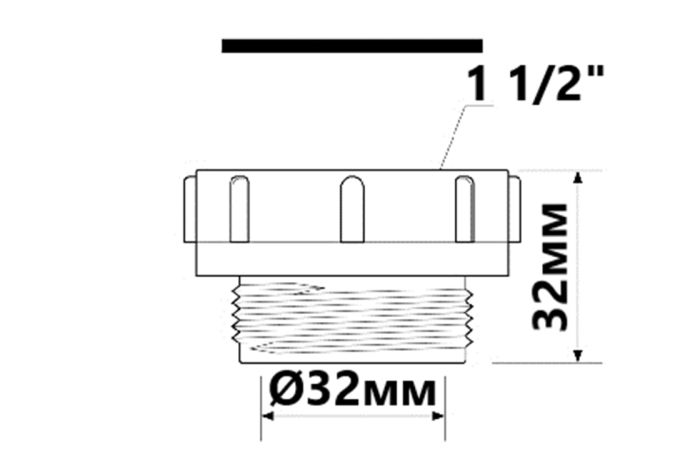 Редукция McAlpine пластиковая BP1 1/2"*P1 1/4"