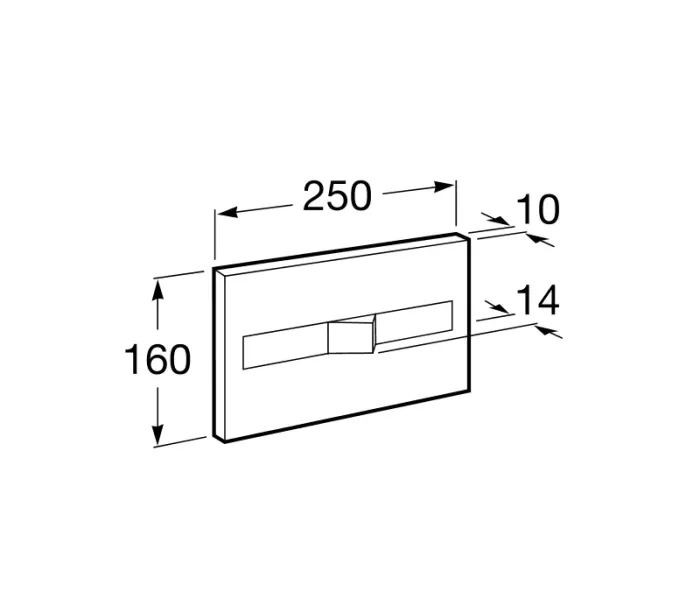 Клавіша змиву Roca PRO хром для інсталяції, 890096001
