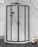 Душова кабіна SANTEH 100x100 чорна, без піддону 3110