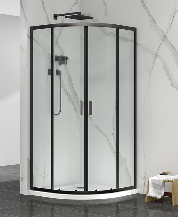 Душова кабіна SANTEH 100x100 чорна, без піддону 3110
