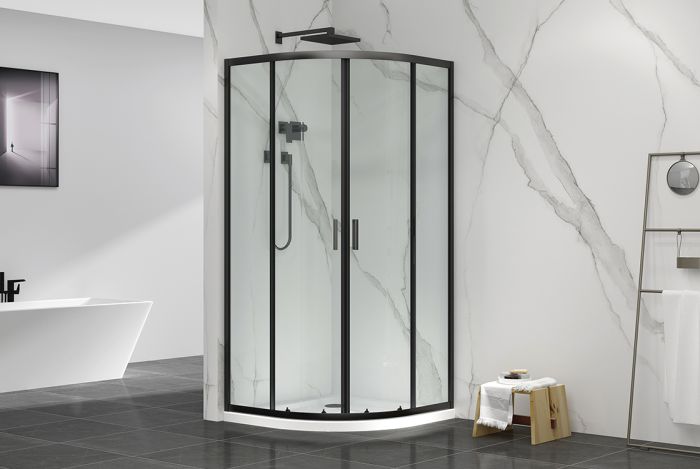 Душова кабіна SANTEH 90x90 чорна, без піддону 3190