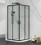 Душова кабіна SANTEH 100x80 чорна, без піддону 32180