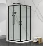 Душова кабіна SANTEH 120x80 чорна, без піддону 32280