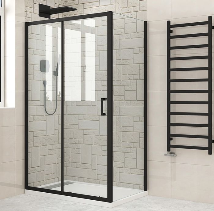 Душова кабіна SANTEH 100x80 чорна, без піддону 38810
