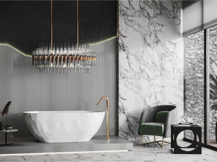 Ванна из литого мрамора Miraggio SAPFIRE