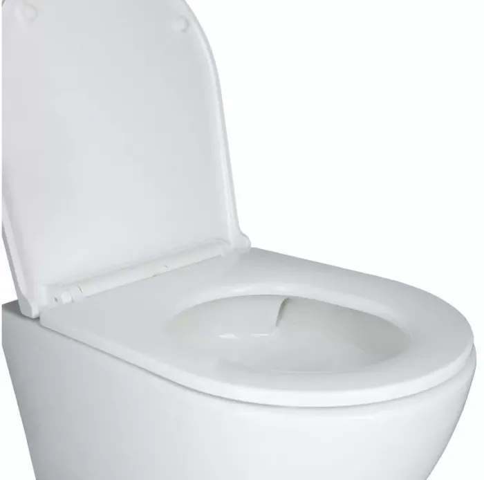 Инсталляционный набор: Qtap Robin Ultra Quiet подвесной унитаз QT1333046EUQW + Nest комплект установки 4в1 (круглая клавиша Chrome) QT0133M425 + QT0111M11112CRM