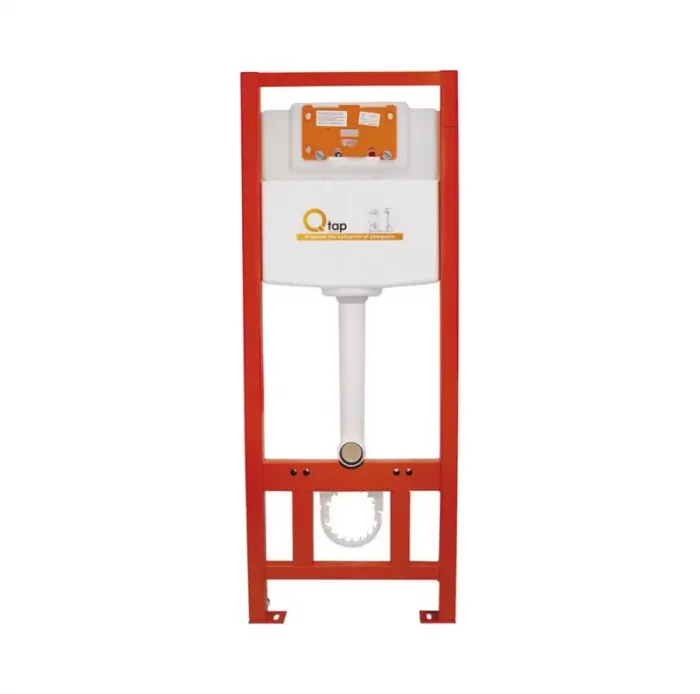 Инсталляционный набор: Qtap Robin Ultra Quiet подвесной унитаз QT1333046EUQW + Nest комплект установки 4в1 (круглая клавиша Chrome) QT0133M425 + QT0111M11112CRM