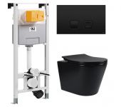 Инсталляционный набор: Oli 120 с унитазом QTAP Scorpio black mat