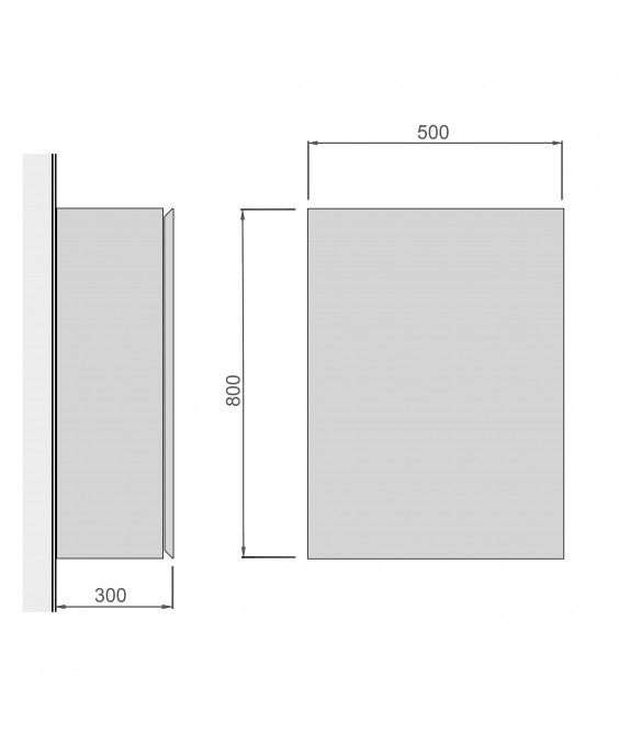 Шафа настінна Фокус Ш-50 біла глянсова