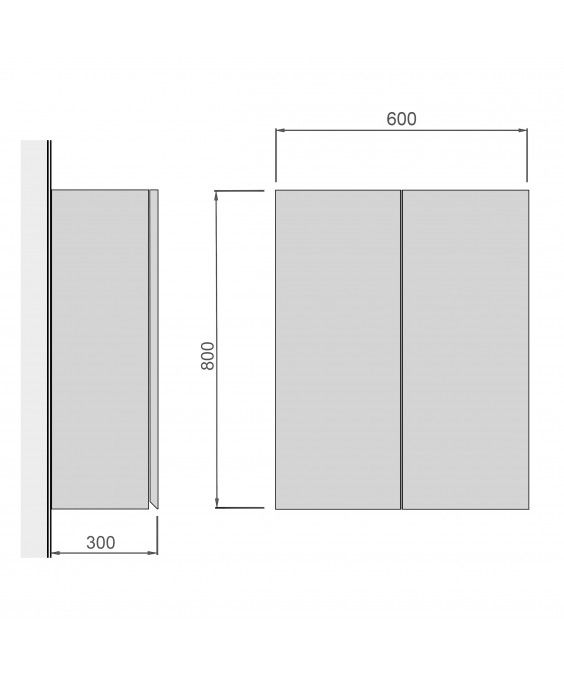 Шафа  Фокус Ш-60 навісна біла