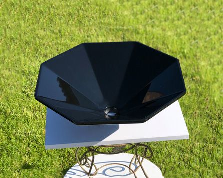 Умивальник «Сиріус» 46 см  Чорний А200 глянець