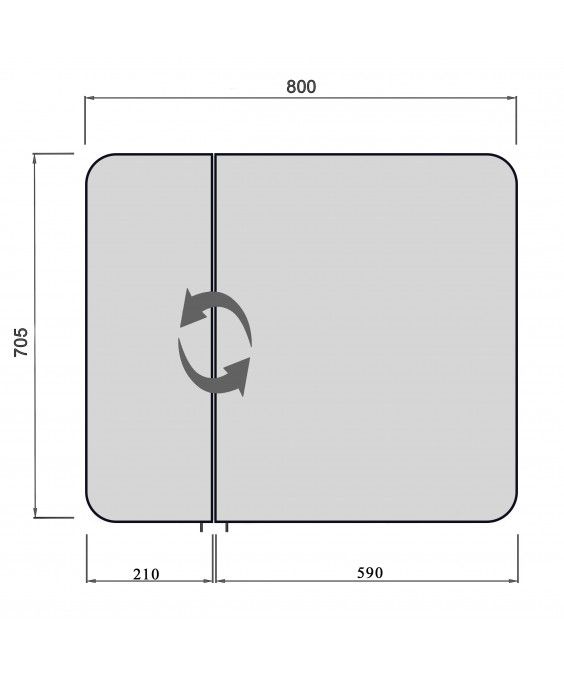 Сорренто ЗШ-80 дзеркальна шафа  зі світильником