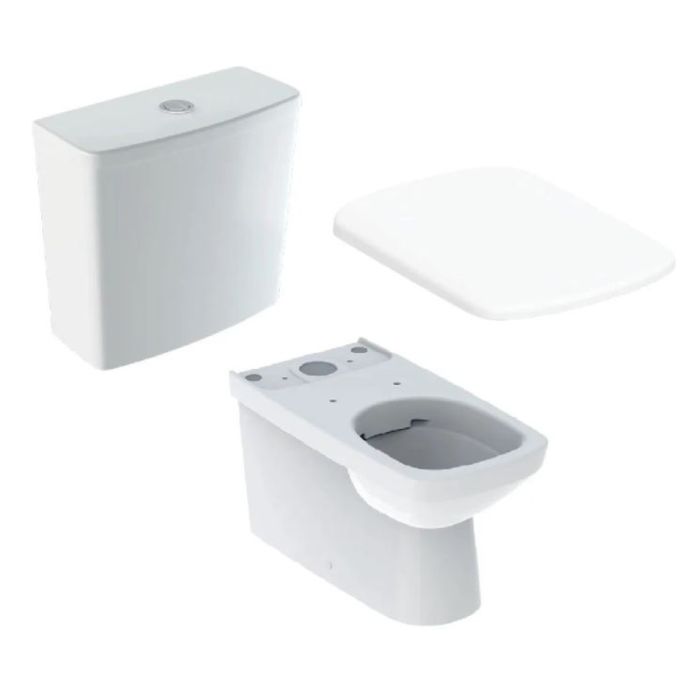 Унитаз компакт с крышкой soft-close Selnova Square 489 Rimfree Geberit