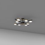 Стельовий світильник SV0008-8 BK+GD 4000K