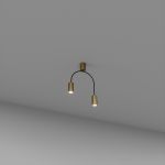 Стельовий світильник SV0055-2 BK+GD