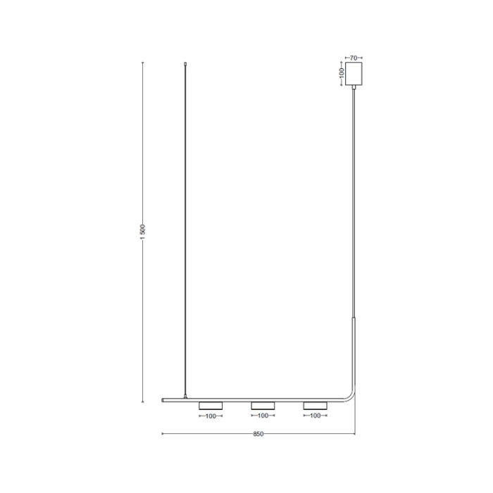 Підвіс SV0056-3 BK+GD 4000К
