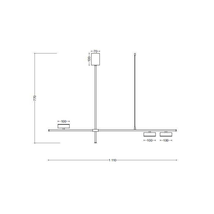 Підвіс SV0057-3 BK+GD 4000К