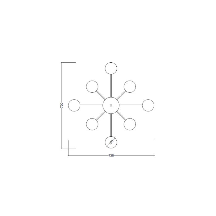 Потолочный светильник SV0058-8 BK+GD 3000К