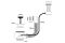 Сифон для кухонной мойки McAlpine (автомат) с переливом 11/2 x70 PUFS70-CP-25