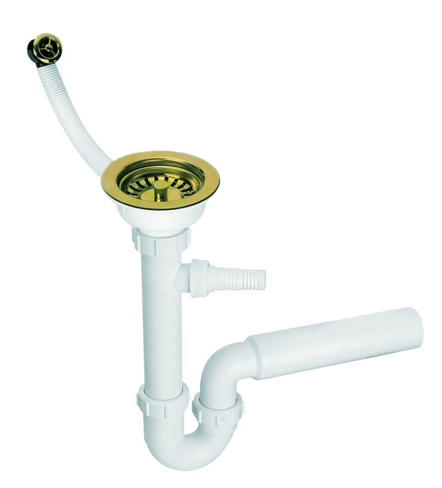 Сифон для кухонной мойки McAlpine HC7+ слив FSW50P-PVD золотой