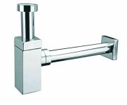 Сифон для умивальника McAlpine LUX квадратний без зливу Хром